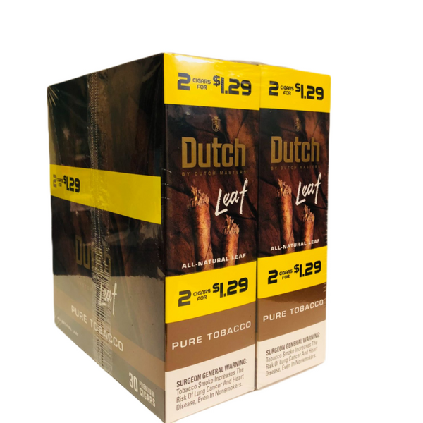 DUTCH MASTERS LEAF 30/2CT PURE TOBACCO