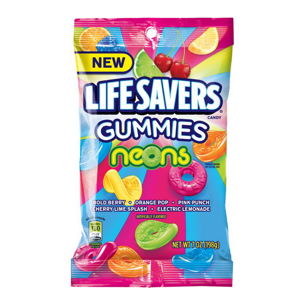 LIFESAVERS 12/7OZ GUMMY NEON BAG