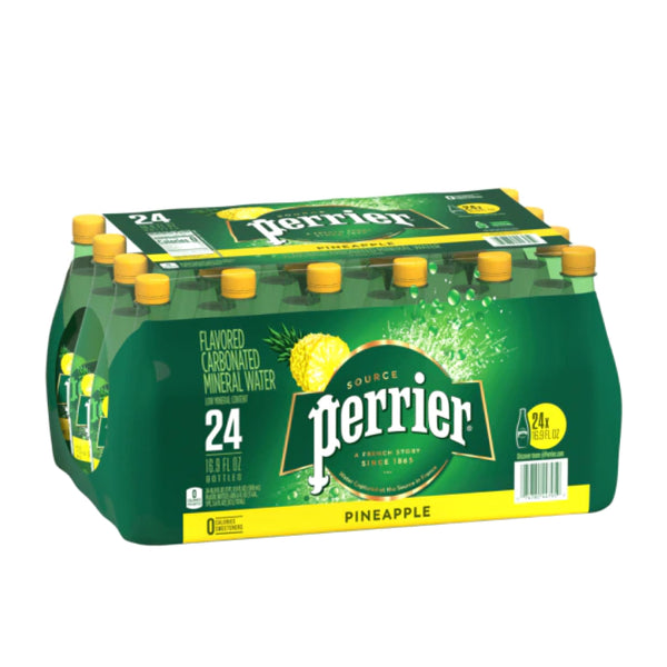 PERRIER WATER 24/16.9OZ PINEAPPLE PLASTIC