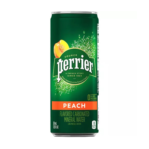 PERRIER WATER CAN 24/11OZ PEACH