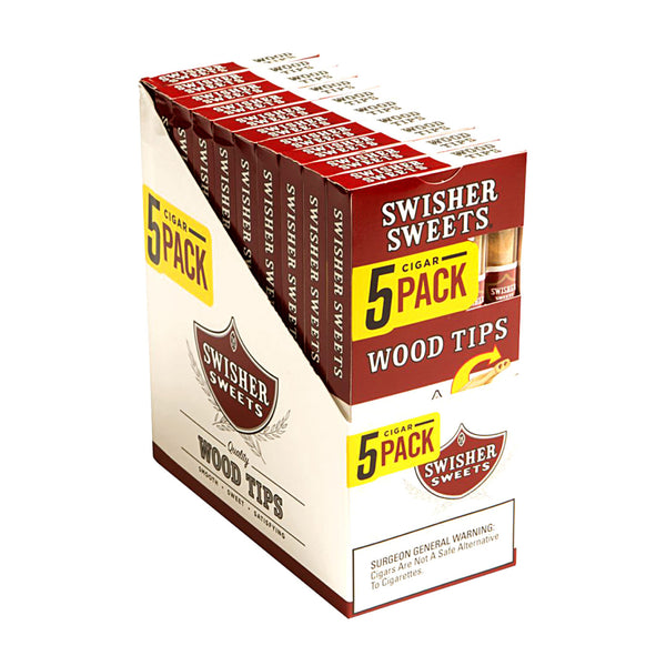 SWISHER 10/5CT WOOD TIPS