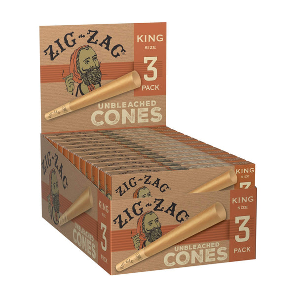 ZIG ZAG UNBLEACHED CONES 24/3CT