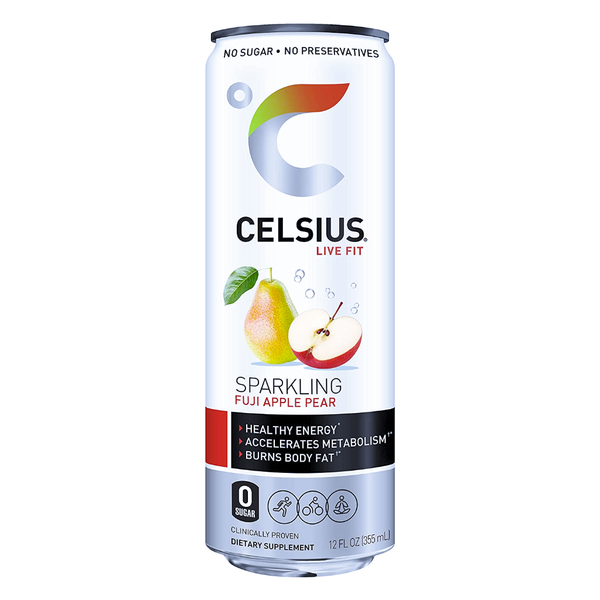 CELSIUS 12/12OZ FIJI APPLE PEAR