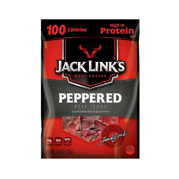 JACK LINK 10/1.25OZ PEPPERED BAG