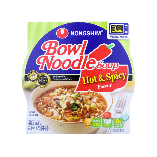 NONG SHIM BOWL HOT&SPICY PICANTE 12/3